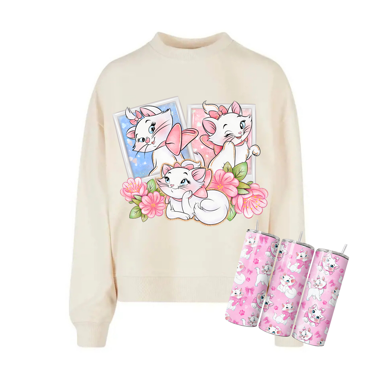 Pink Bow Kitten Sweater – Cozy Classic Fit