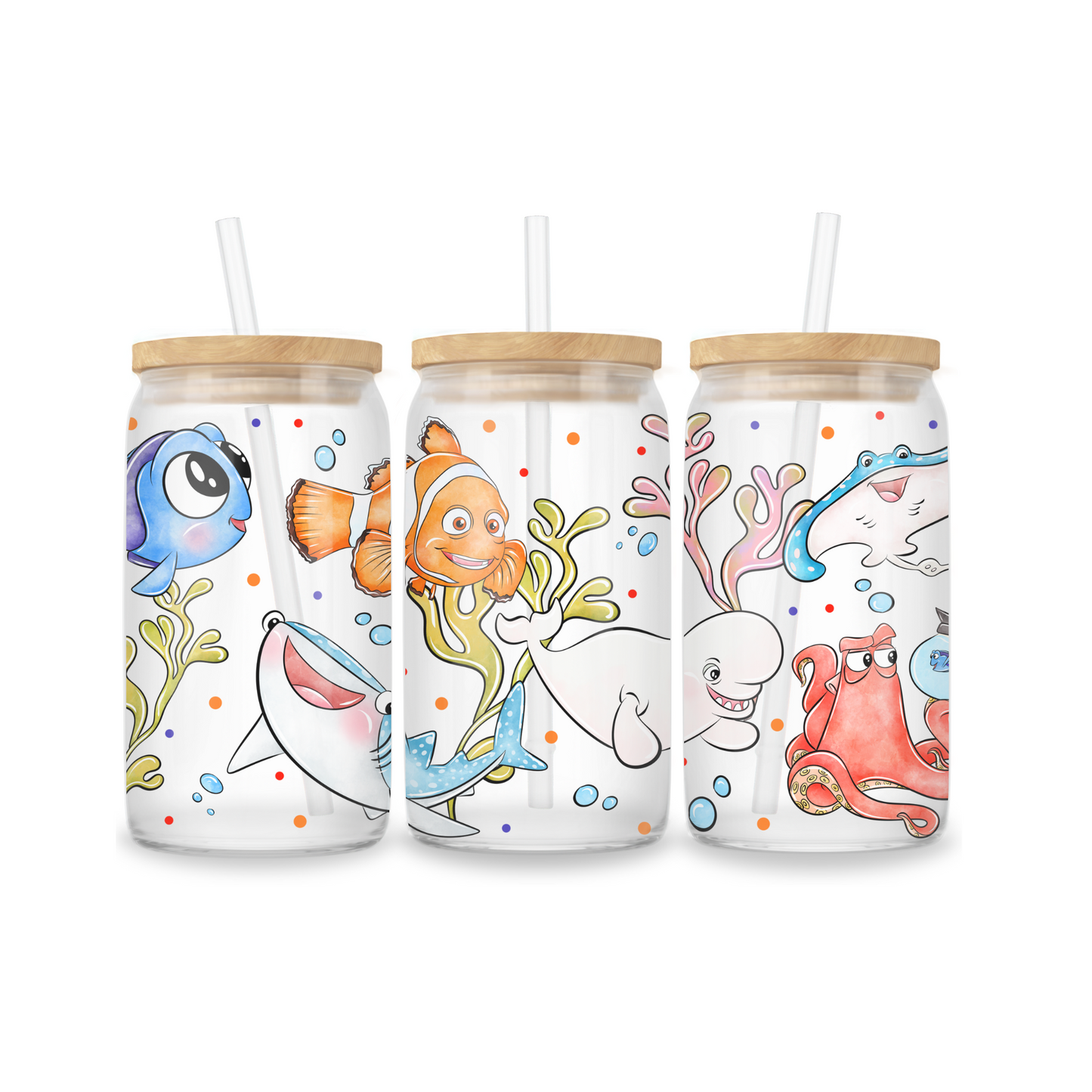 Glazen drinkbeker - Fish