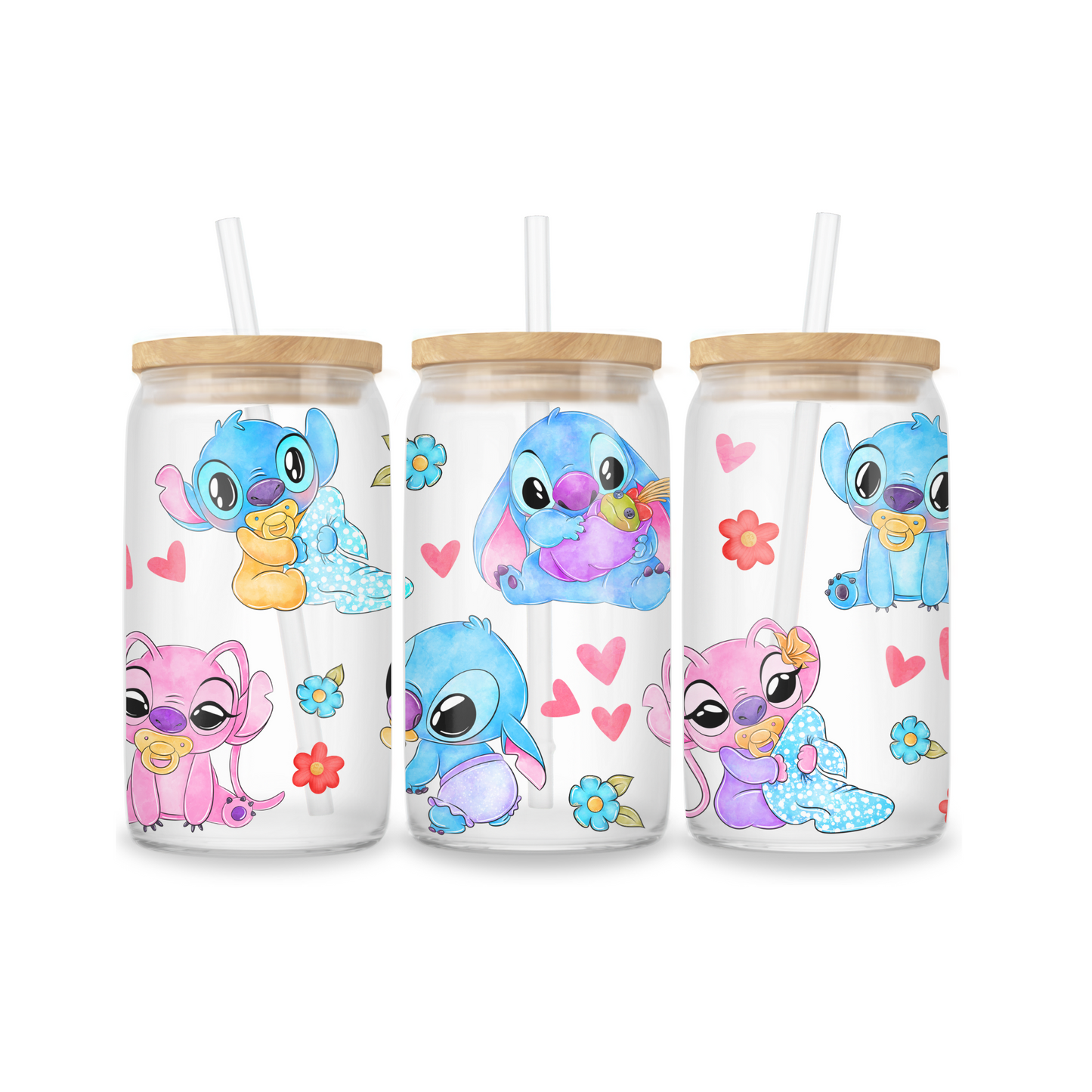Glazen drinkbeker - Stitch