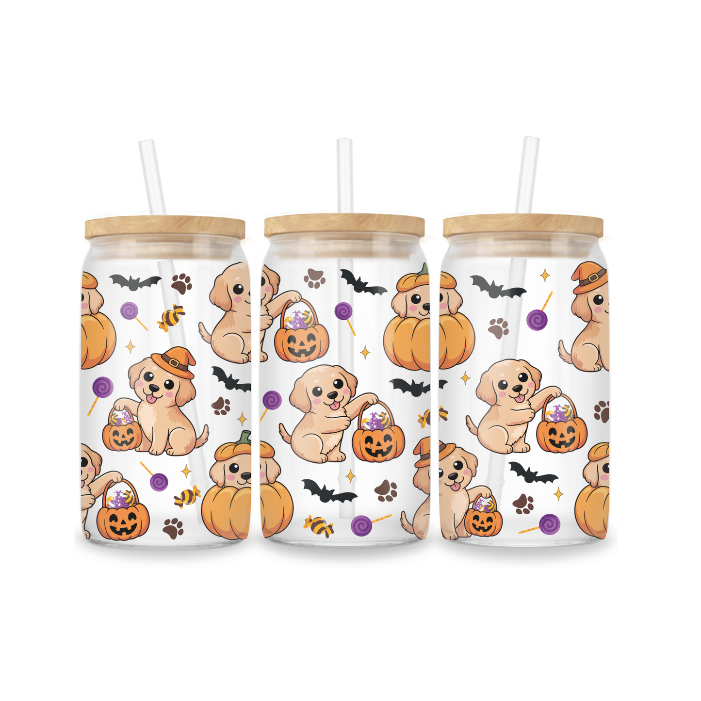 Glazen drinkbeker - Halloween
