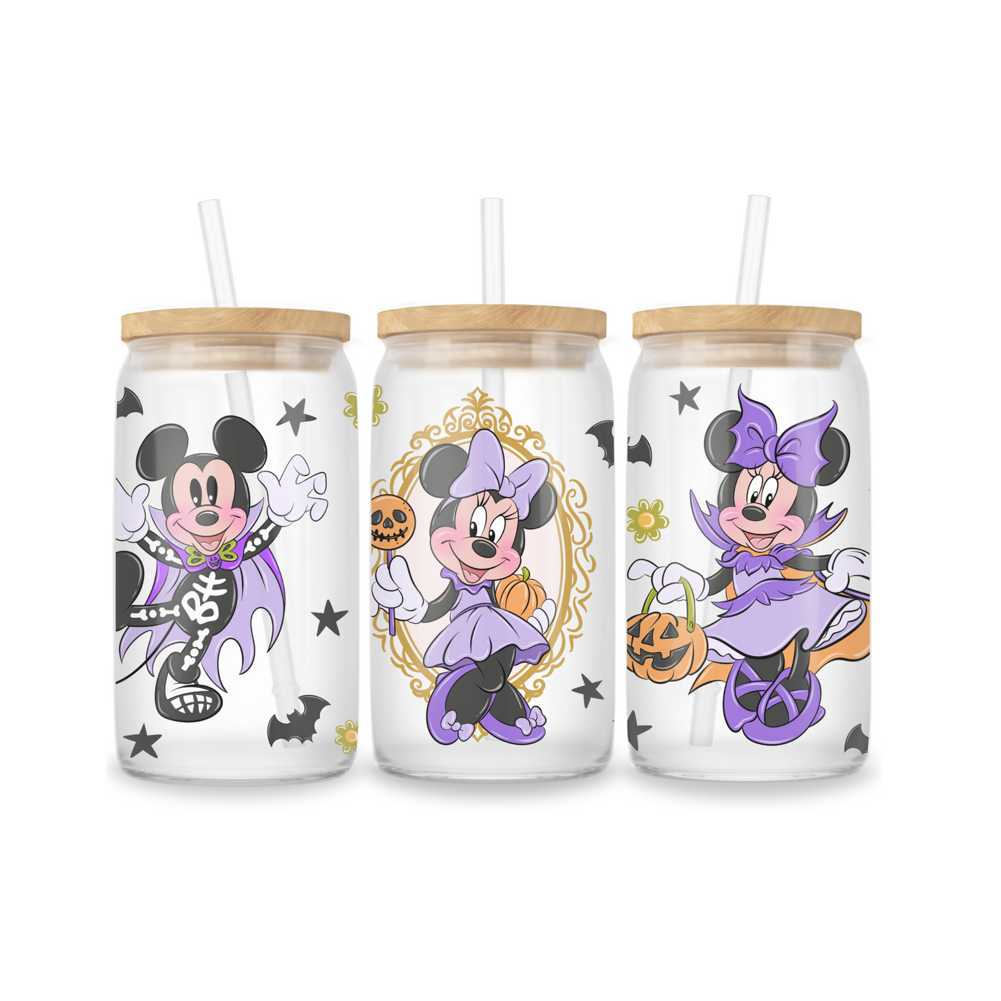 Glazen drinkbeker - Halloween Minnie