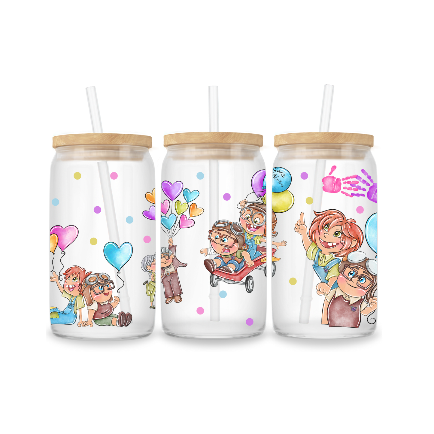 Glazen Iced Coffee Cup 16oz - Carl en Ellie