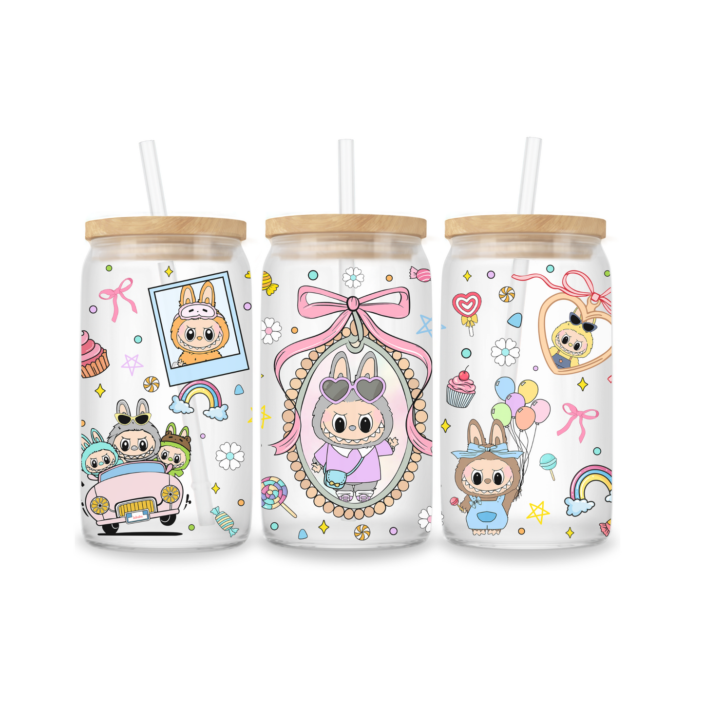Glazen drinkbeker - La Bubu Monsters