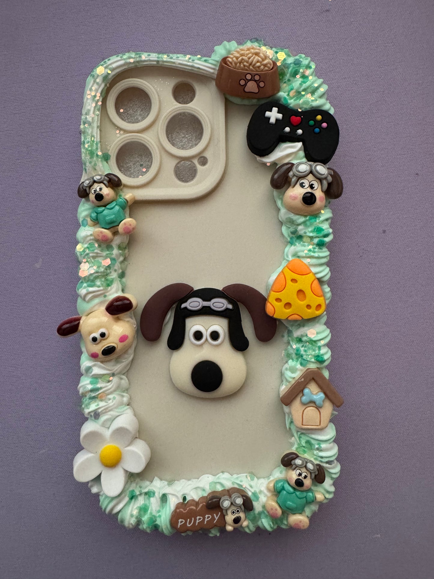 Handgemaakt Wallace & Gromit Decoden Telefoonhoesje