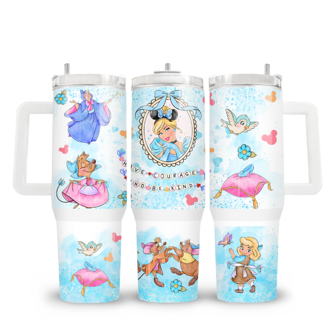 40oz tumbler met handvat - Princess C