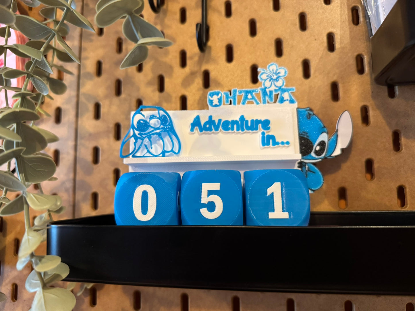 Stitch-inspired Countdown – 3D-geprinte aftelkalender voor Disney-reizen