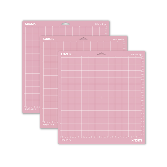 LOKLiK Cutting Mat 3 Pieces - Pink Fabric Stitching