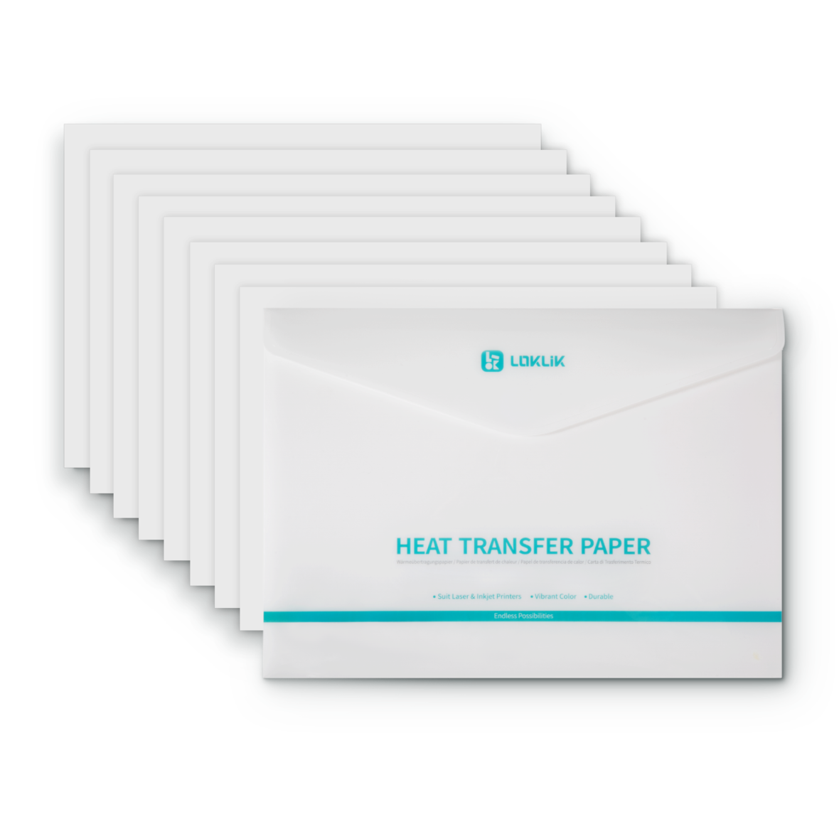 LOKLiK transferpapier - donkere stoffen - 8 vellen