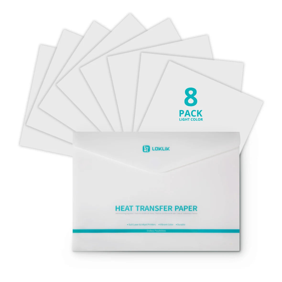 LOKLiK transferpapier - donkere stoffen - 8 vellen