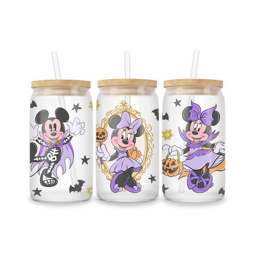 Glazen drinkbeker - Halloween Minnie