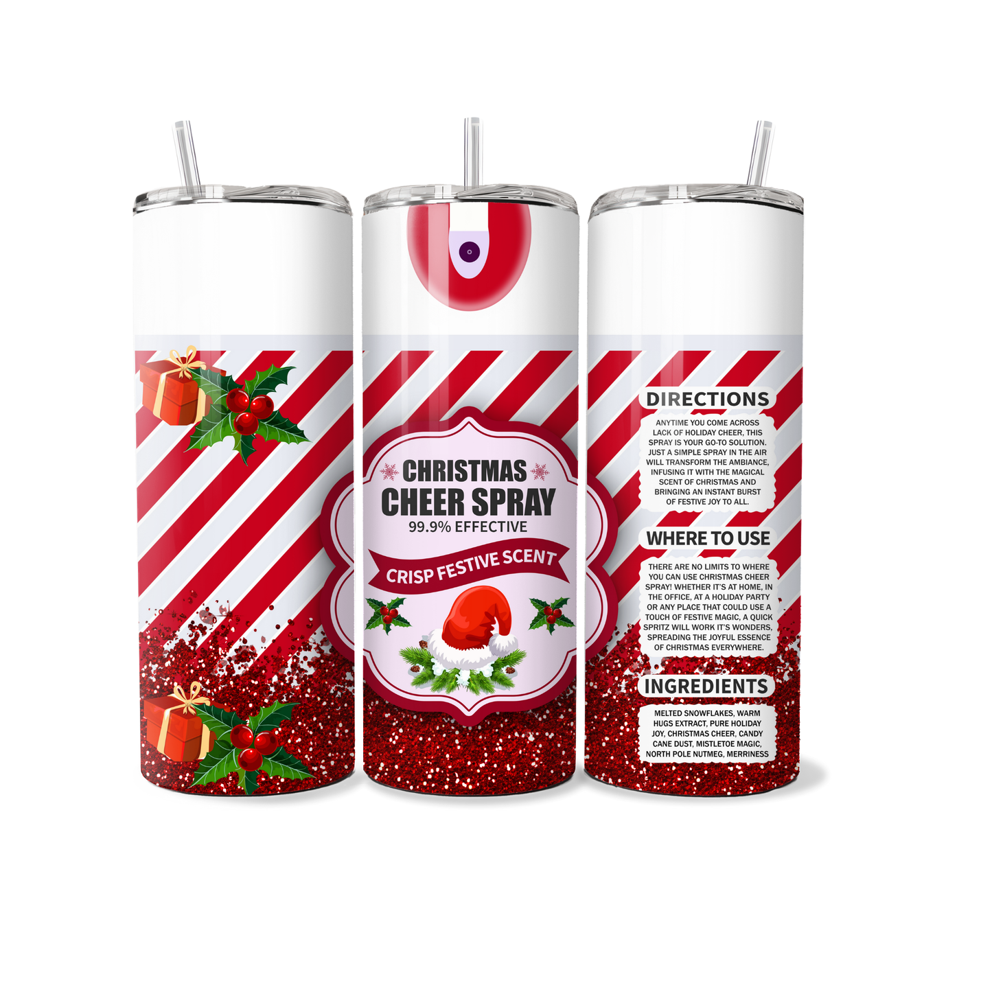 Cheer Spray - Christmas - Tumbler