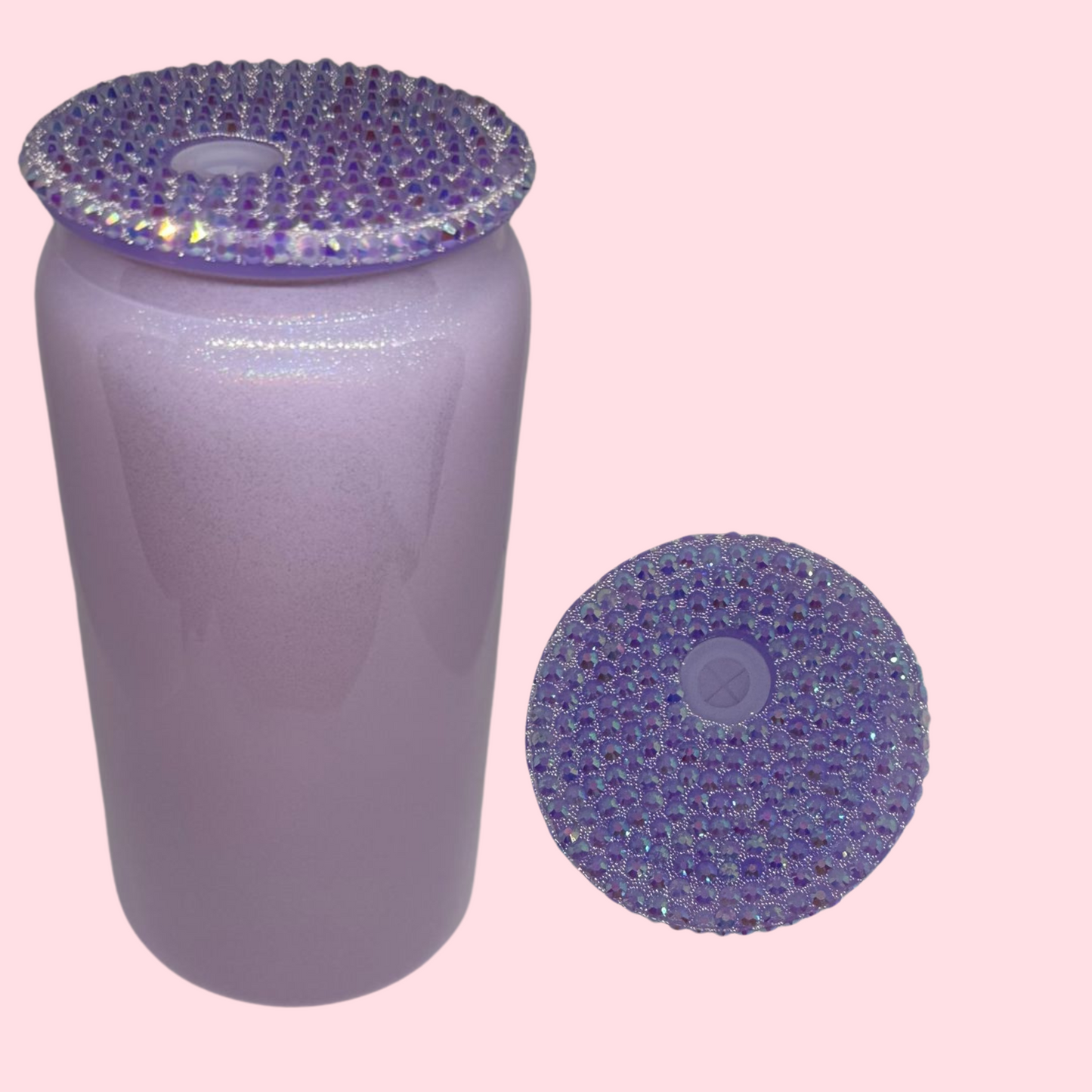 Glass Drinking Cup - Purple