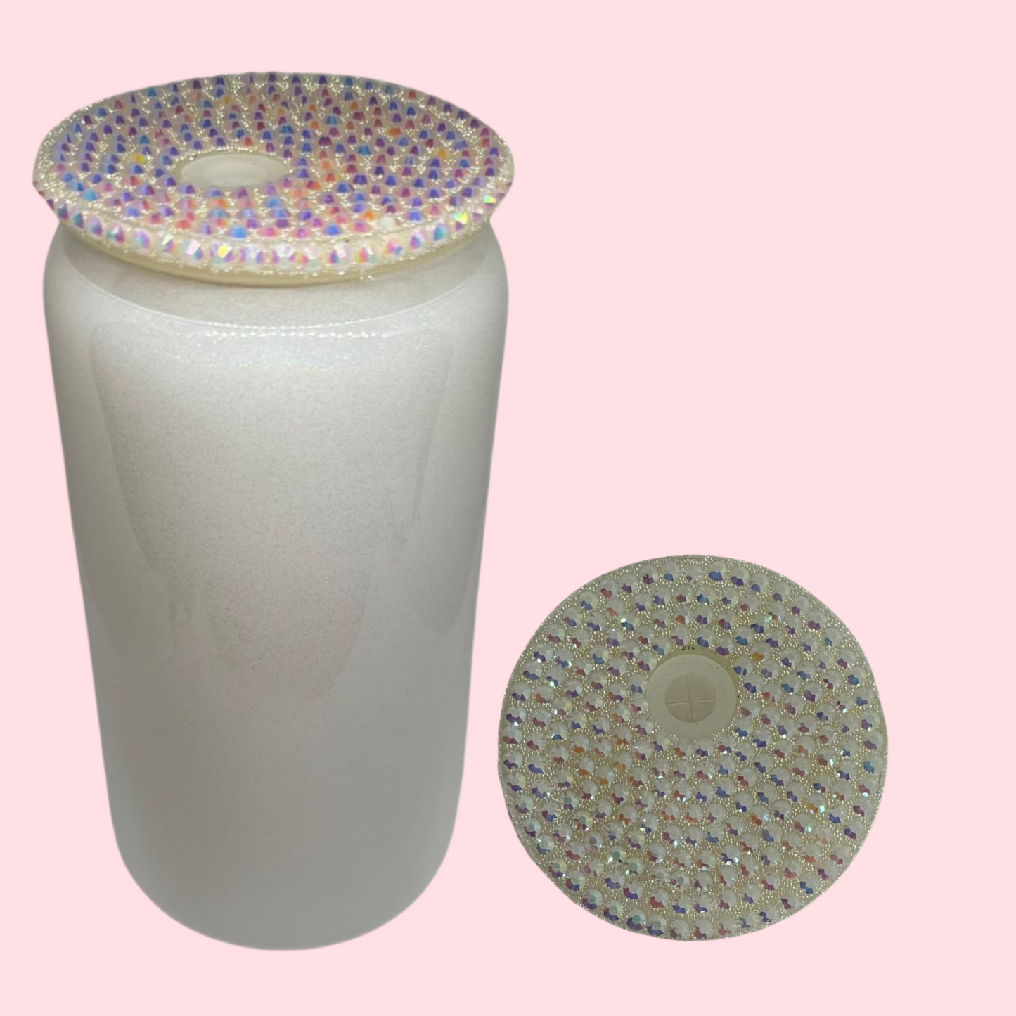 Glazen Drinkbeker - wit
