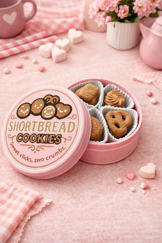 3D Geprint Koektrommeltje met Fidget Clickers – Shortbread Style