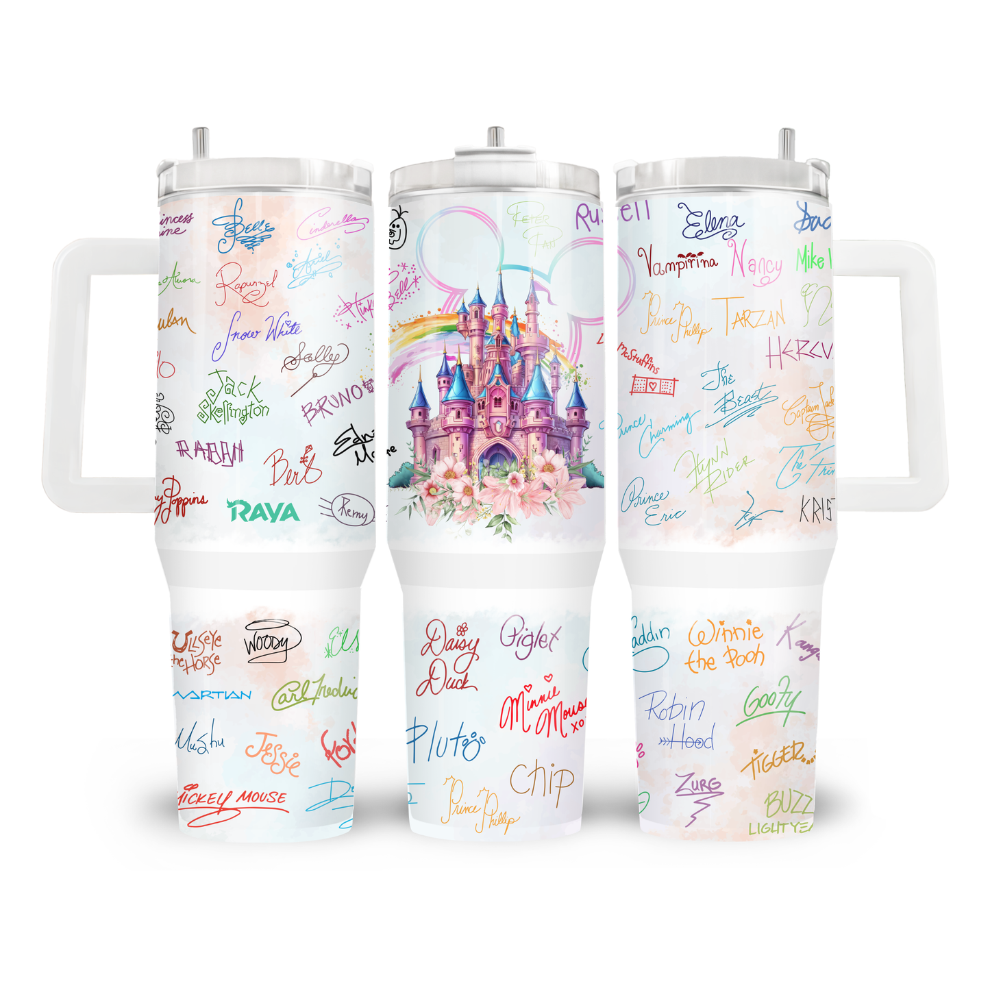 ✨ Magic Sips 40oz Disney Tumbler – Met Handvat & Rietje