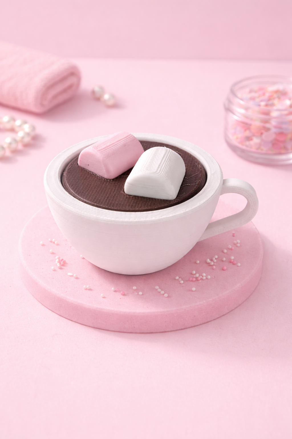 Hot Chocolate Fidget Clicker – Met Marshmallows ☕