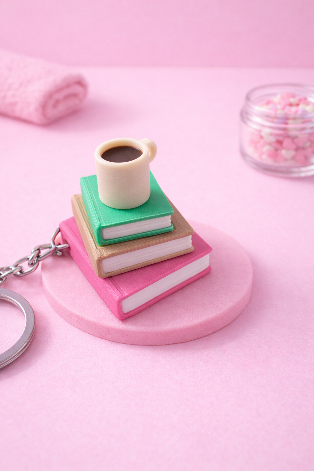 Books & Coffee Fidget Clicker – 3D Geprint 📚