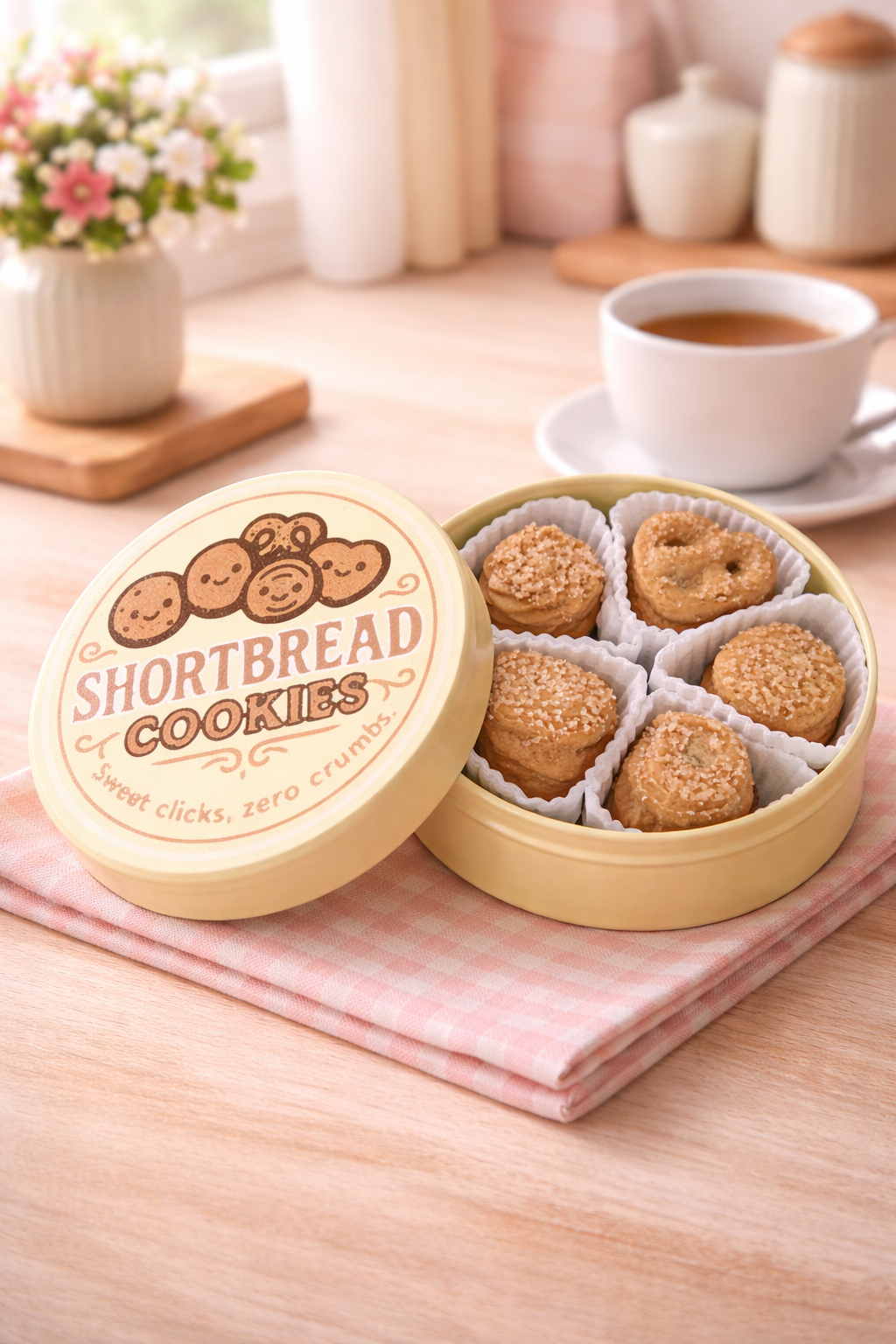 3D Geprint Koektrommeltje met Fidget Clickers – Shortbread Style