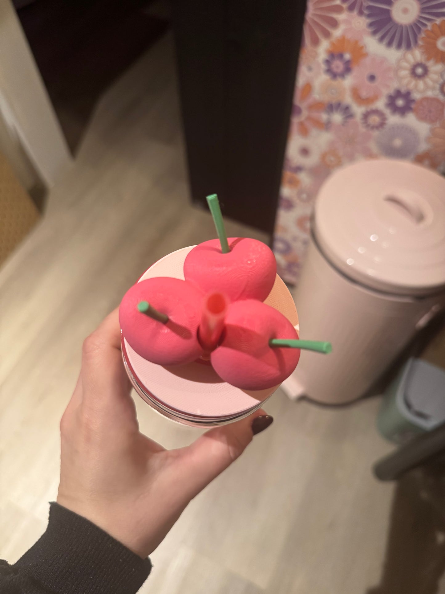 🍒 Kersen Topper voor 16oz Libby Glass – 3D Geprint 🍒