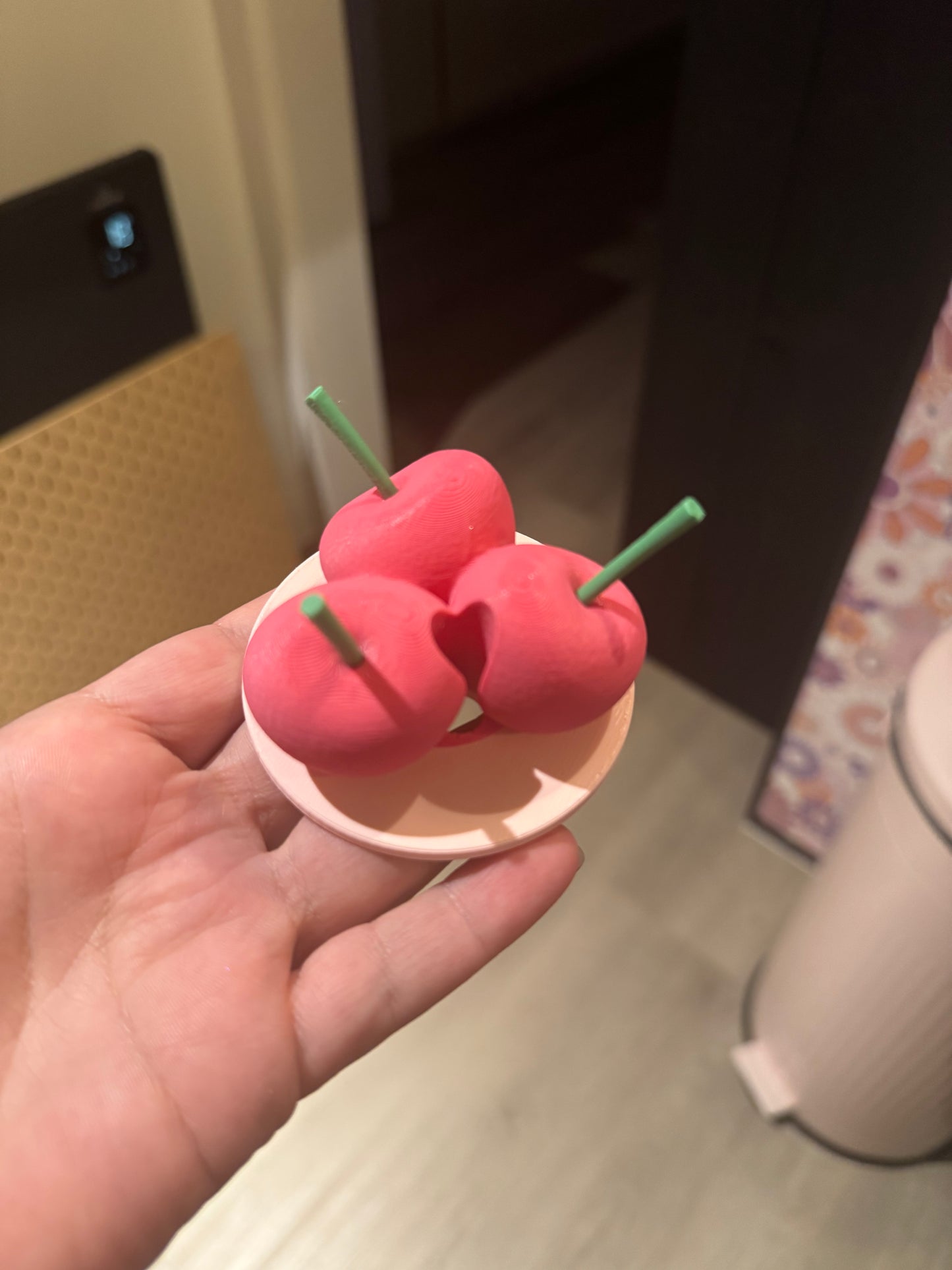 🍒 Kersen Topper voor 16oz Libby Glass – 3D Geprint 🍒