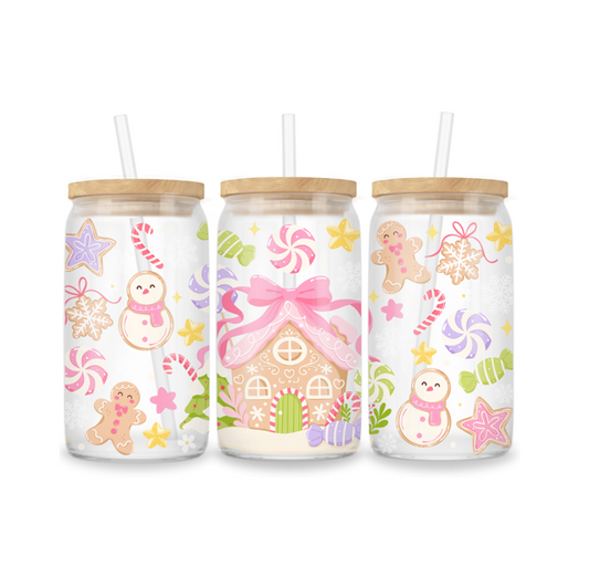 Glazen drinkbeker - Gingerbread House