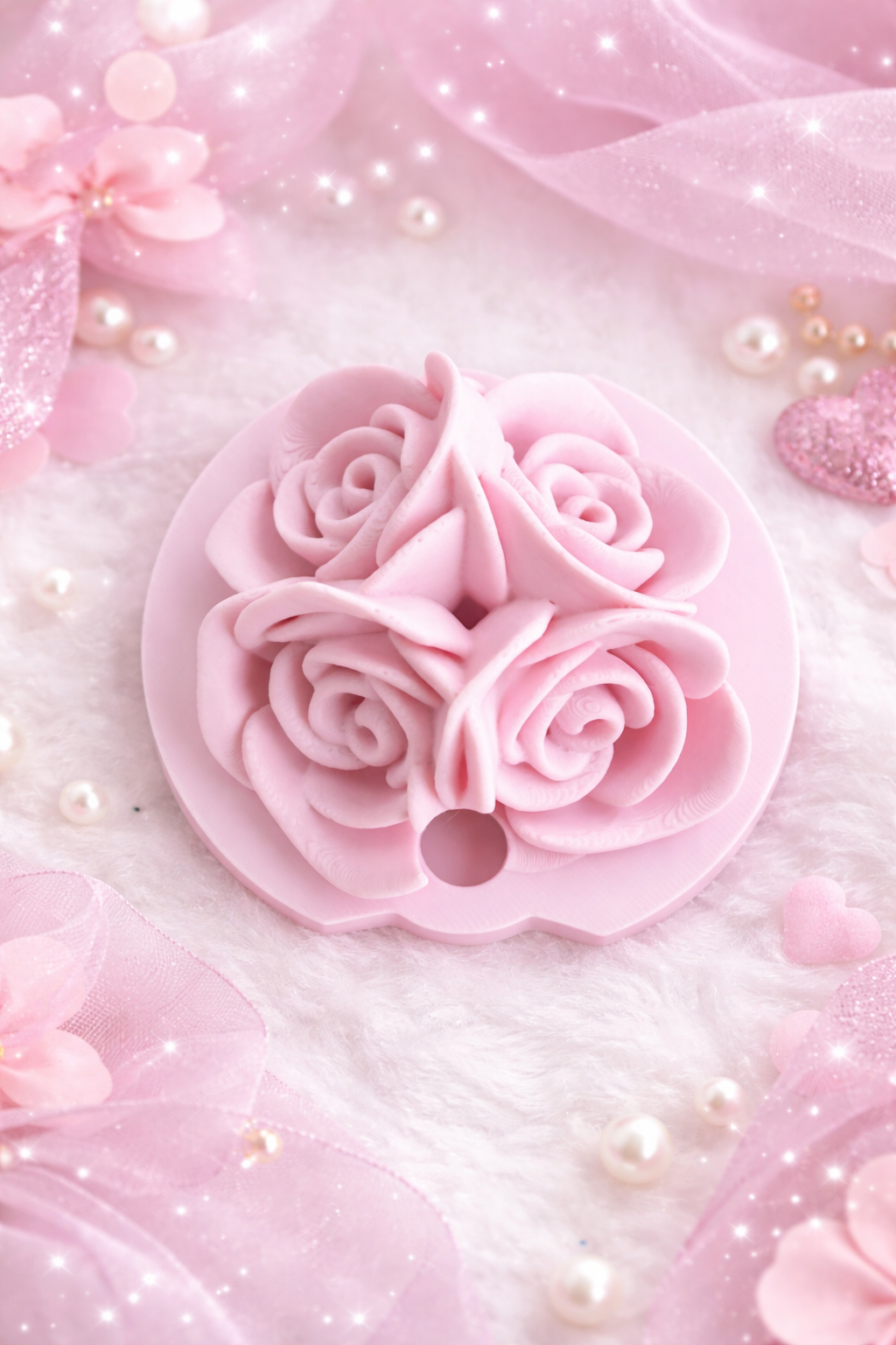 3D Geprinte Rozen Stanley Topper – Girly Pink