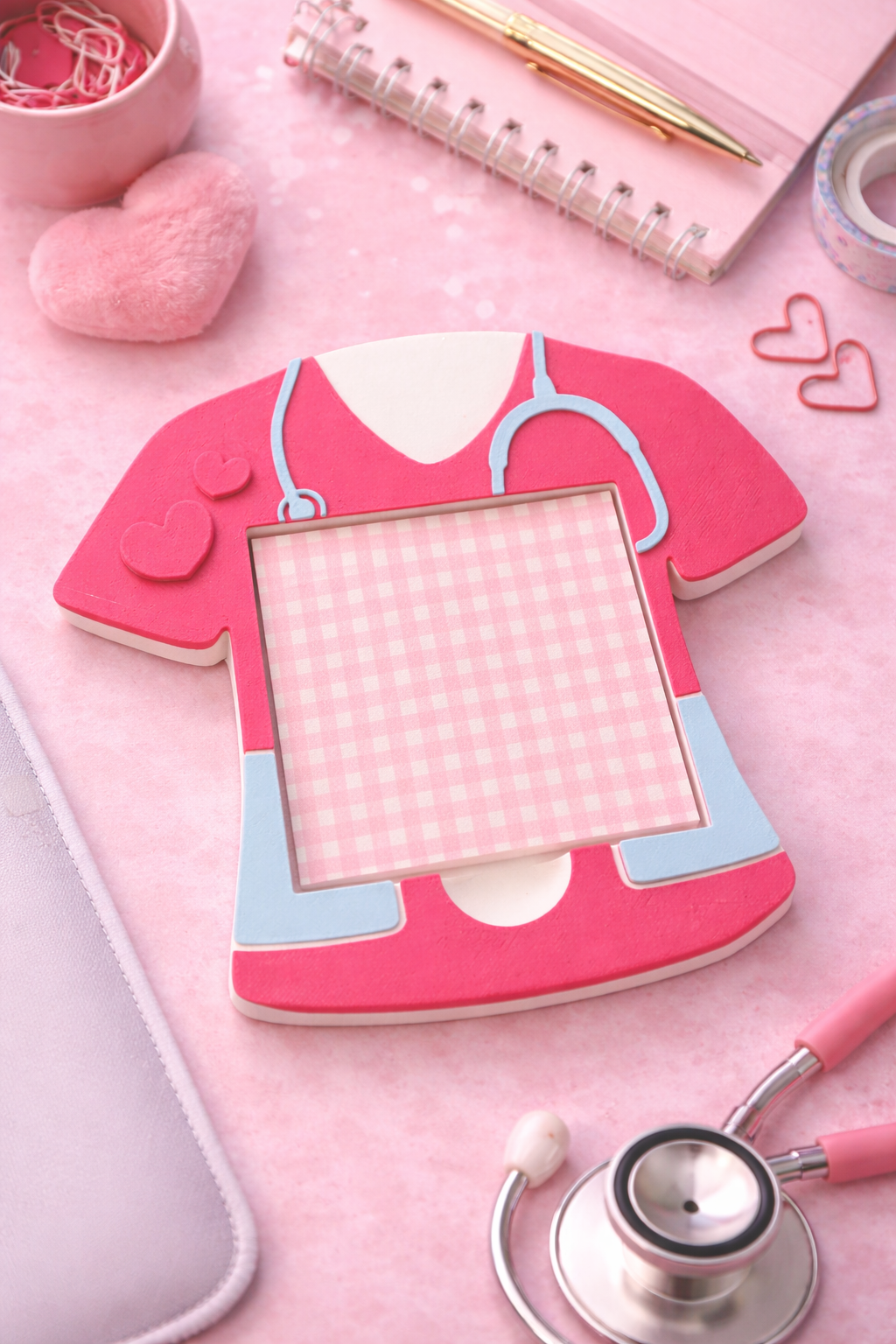 Sticky Note Holder – Nurse Style (3D geprint) 💗