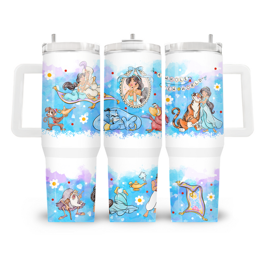 40oz tumbler met handvat - Jasmin
