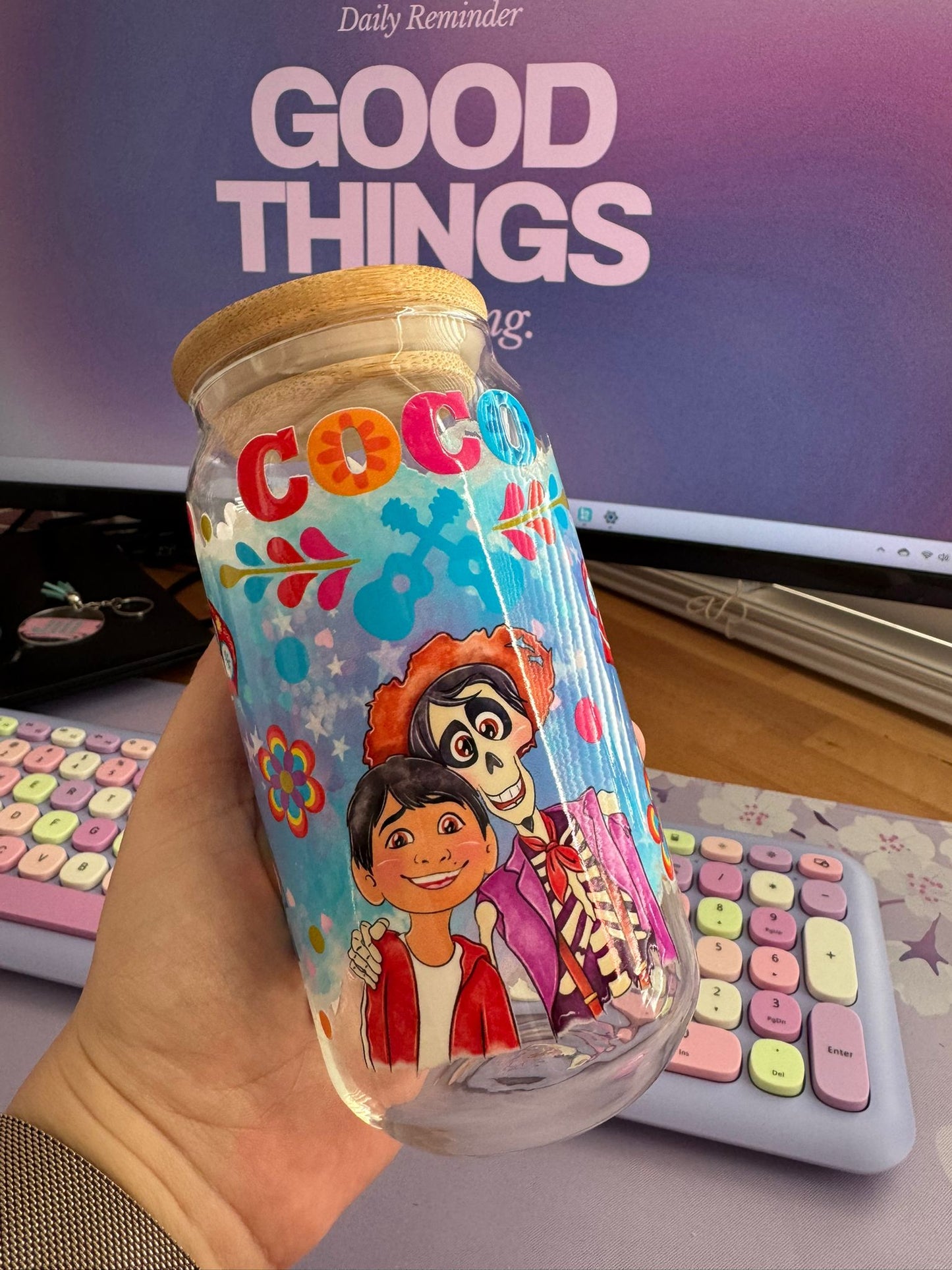 Glazen drinkbeker - Coco