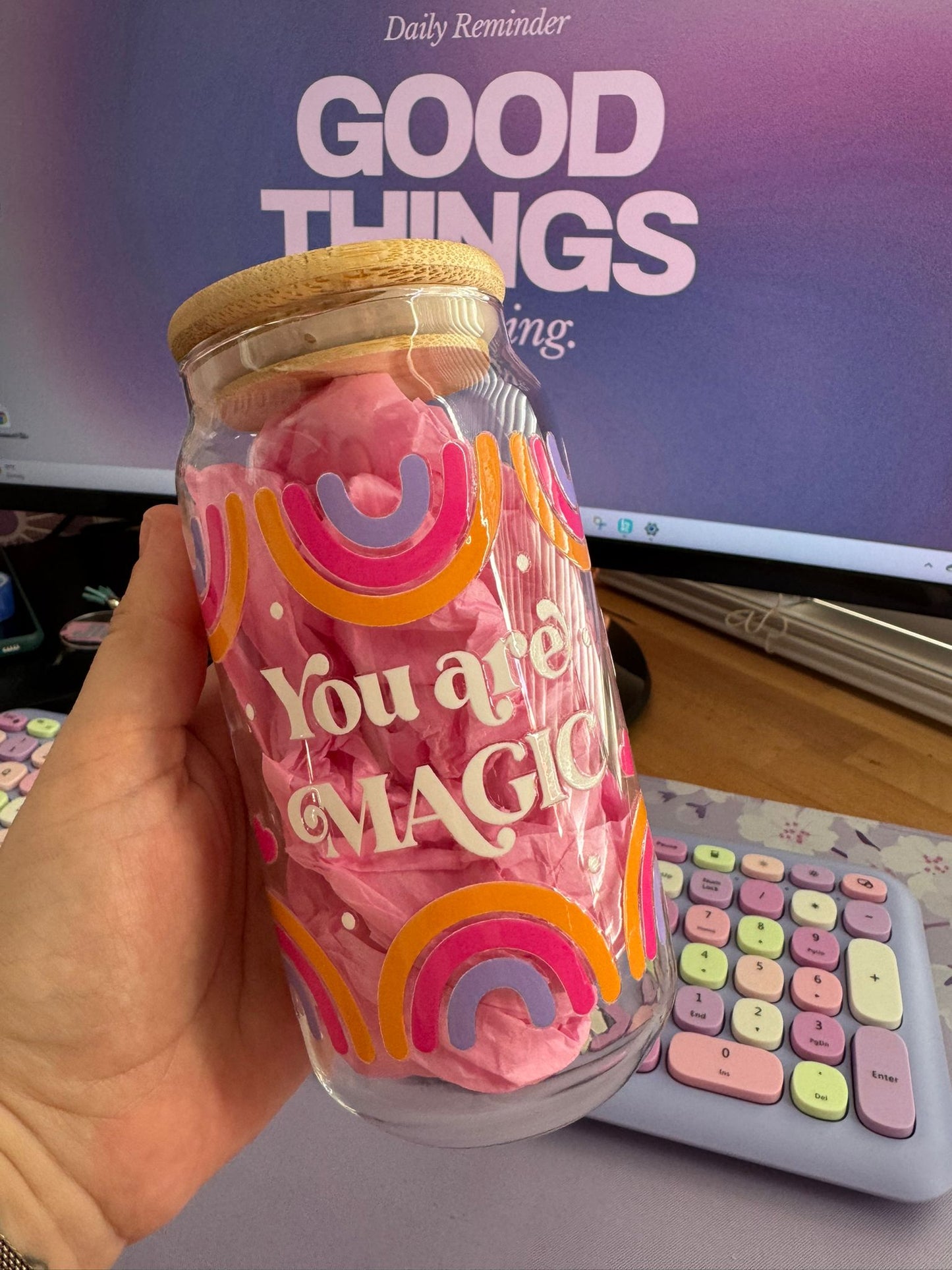 Glazen drinkbeker - You are Magic