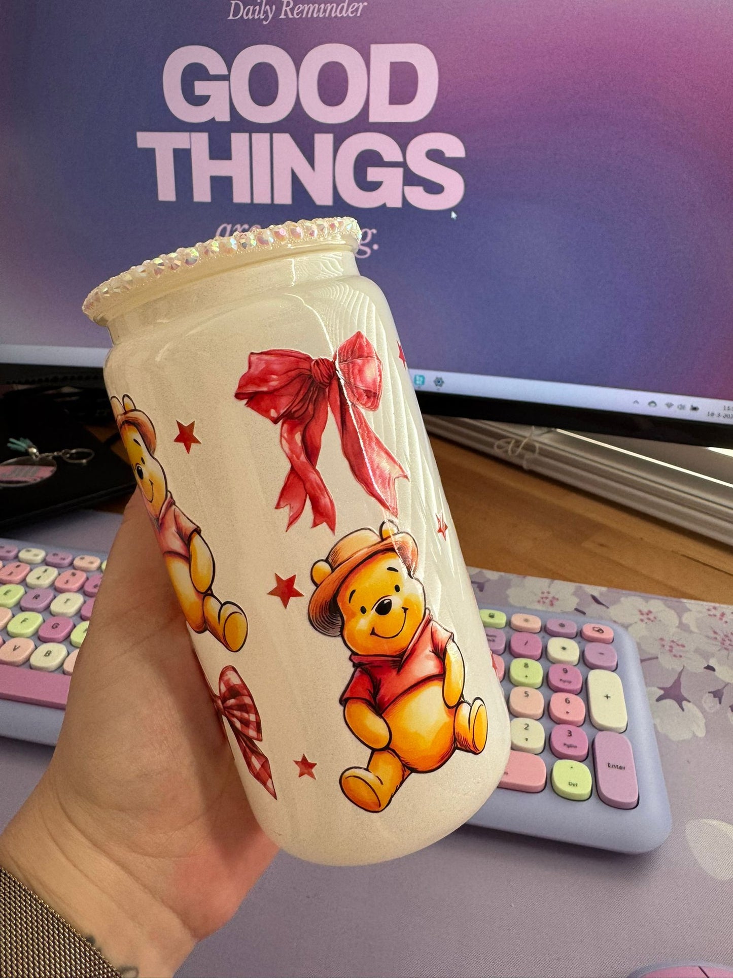 Glazen drinkbeker - Winnie