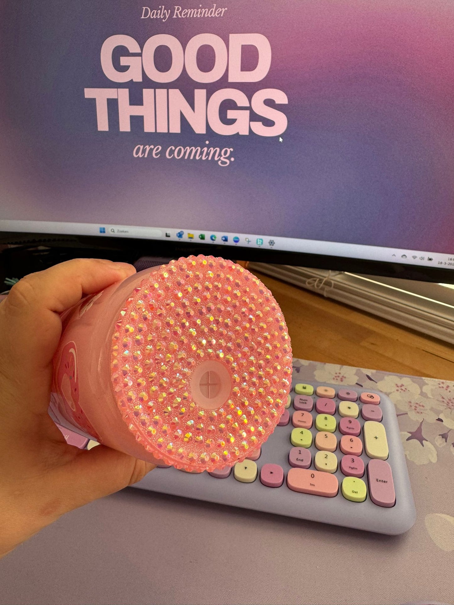 Glazen drinkbeker - Donuts