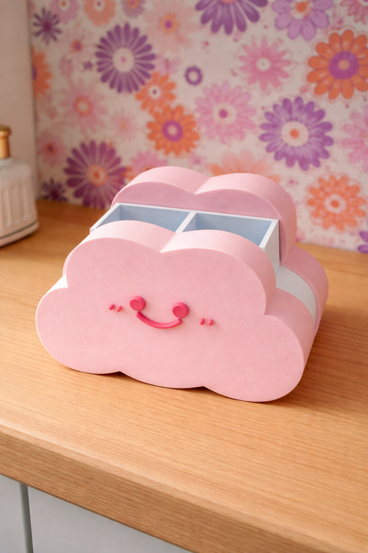 Roze Wolkje Pennenbak – 3D Geprint