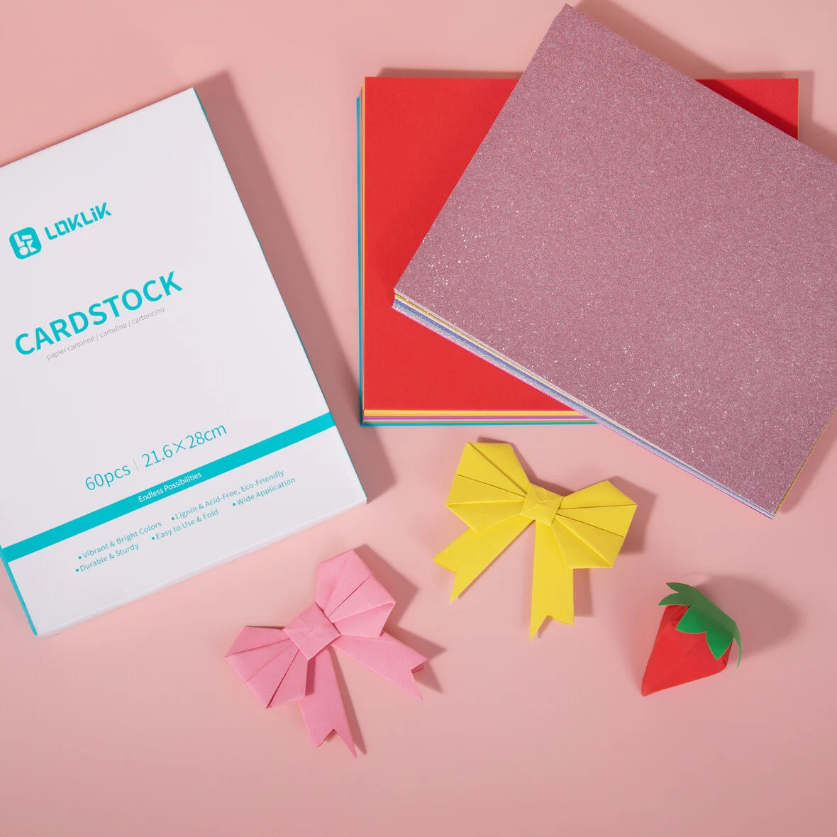 Bundle LOKLiK card paper - 20 colours - 60 sheets
