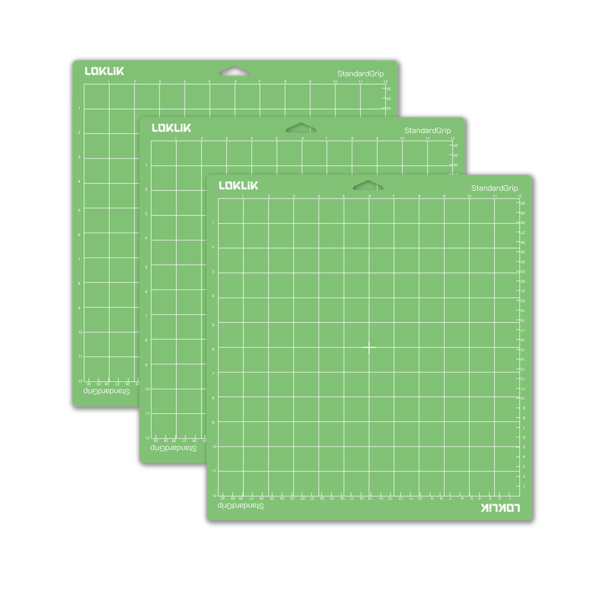 LOKLiK Cutting Mat 3 Pieces - Green Standard Adhesion