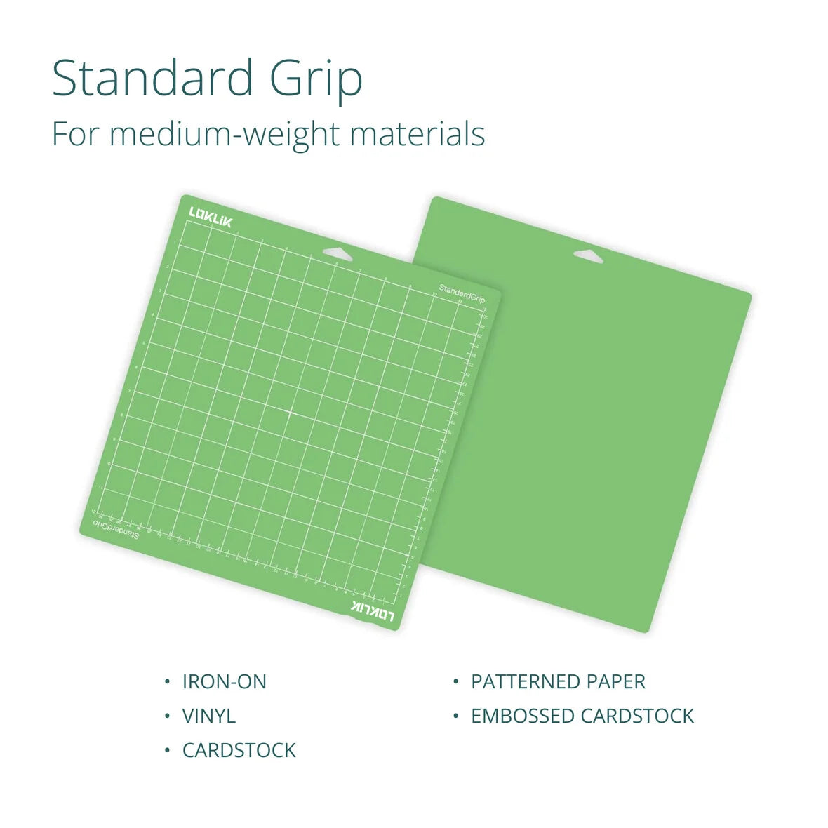 LOKLiK Cutting Mat 3 Pieces - Green Standard Adhesion
