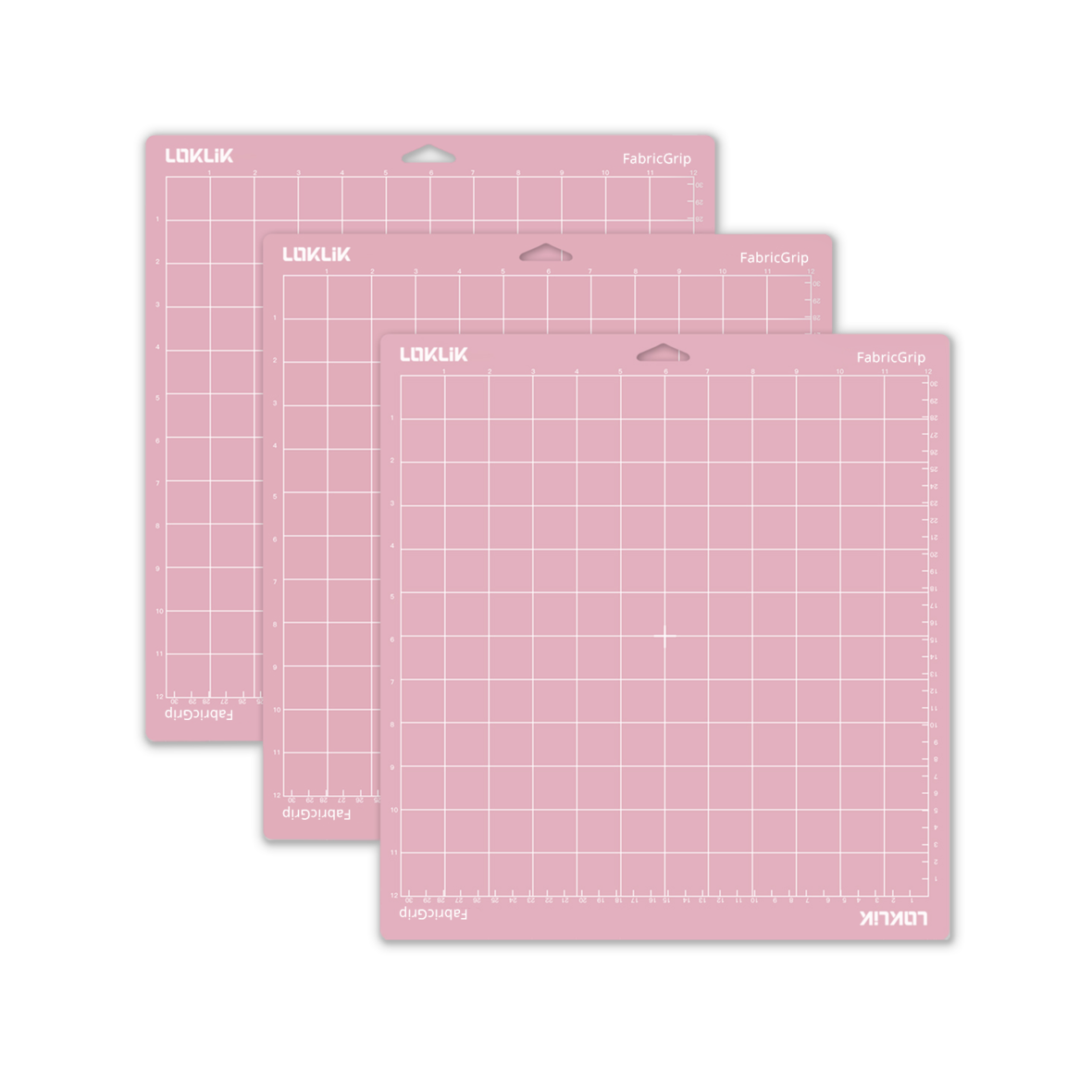 LOKLiK Cutting Mat 3 Pieces - Pink Fabric Stitching