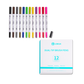 LOKLiK Double Tip Brush Pens - 12 Colors
