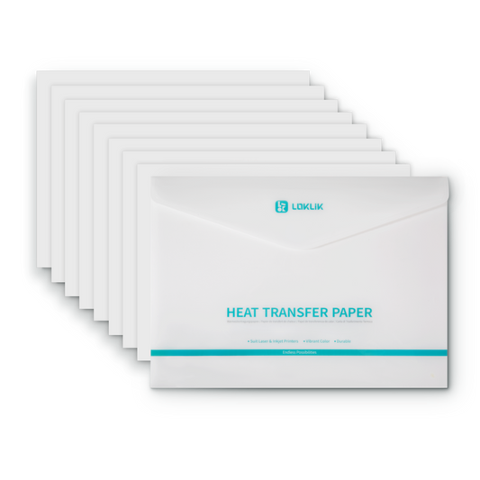 LOKLiK transferpapier - donkere stoffen - 8 vellen