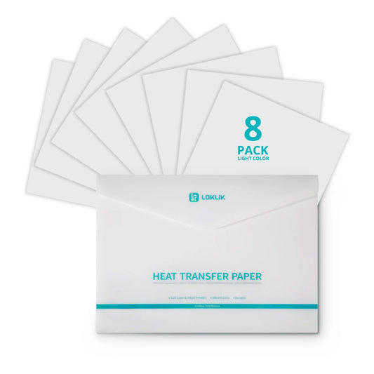 LOKLiK transferpapier - donkere stoffen - 8 vellen