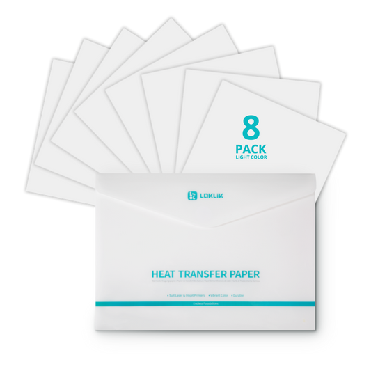LOKLiK transferpapier - lichte stoffen - 8 vellen