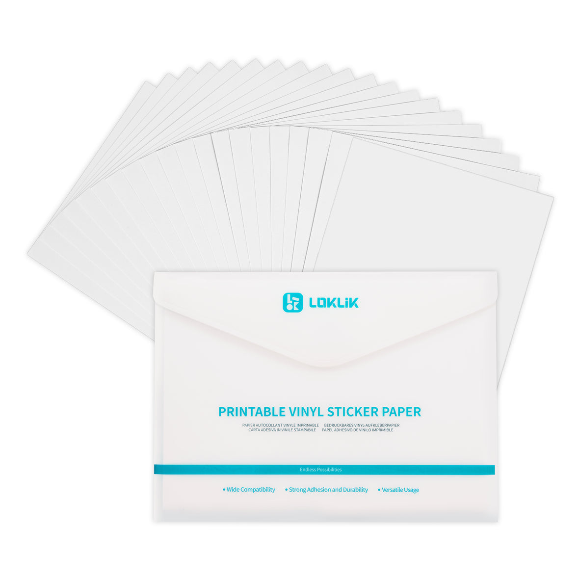 LOKLiK Printable matte sticker paper A4 - 20 sheets