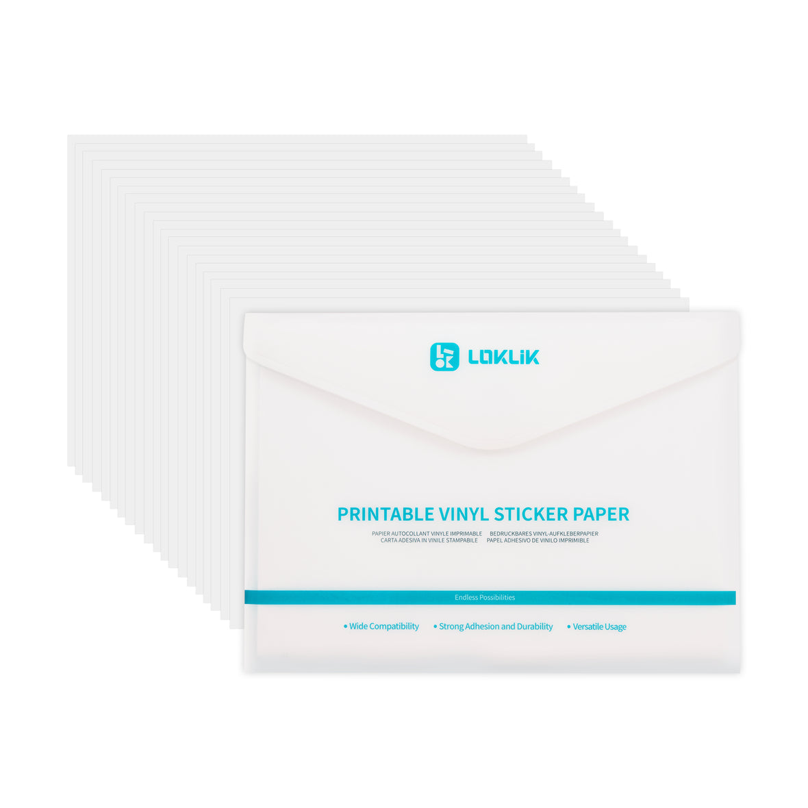 LOKLiK Printable matte sticker paper A4 - 20 sheets
