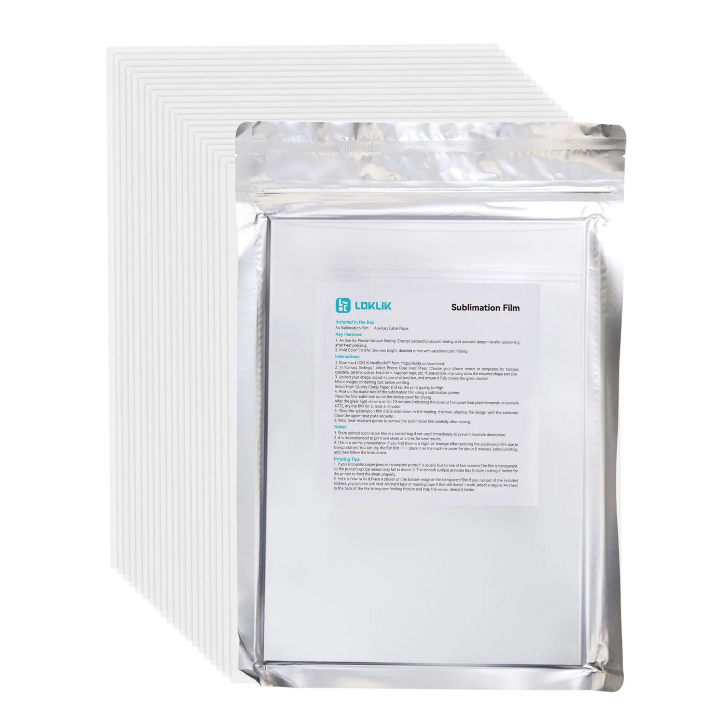 PRE-ORDER! LOKLiK Sublimation film for Phone Case - 20 pieces