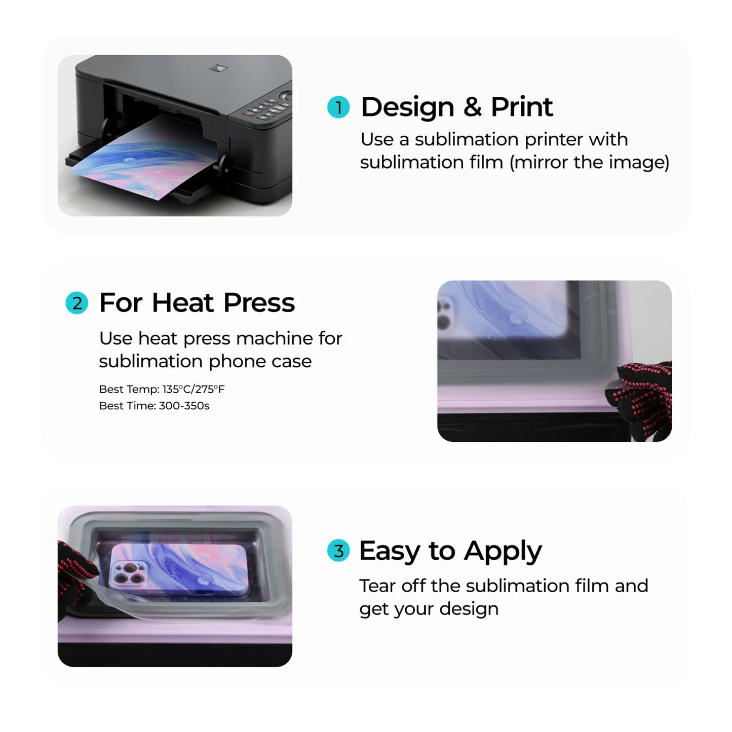 PRE-ORDER! LOKLiK Sublimation film for Phone Case - 20 pieces