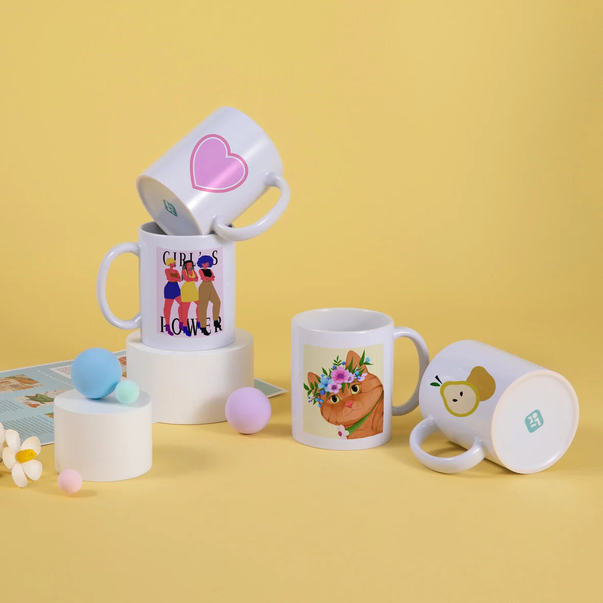 LOKLiK Sublimation Mugs - Blank - 325 ml - Pack of 6